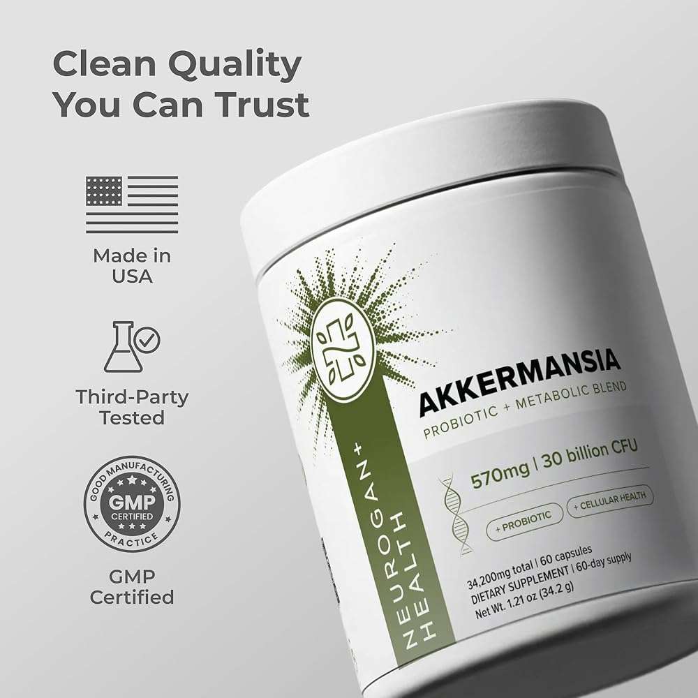 Neurogan Akkermansia Muciniphila Postbiotic - 30 Billion AFU - Probiotics for Digestive Health & Cellular Support - Probiotic Capsules for Women & Men - 2 Month Supply, 60 Count - Image 8