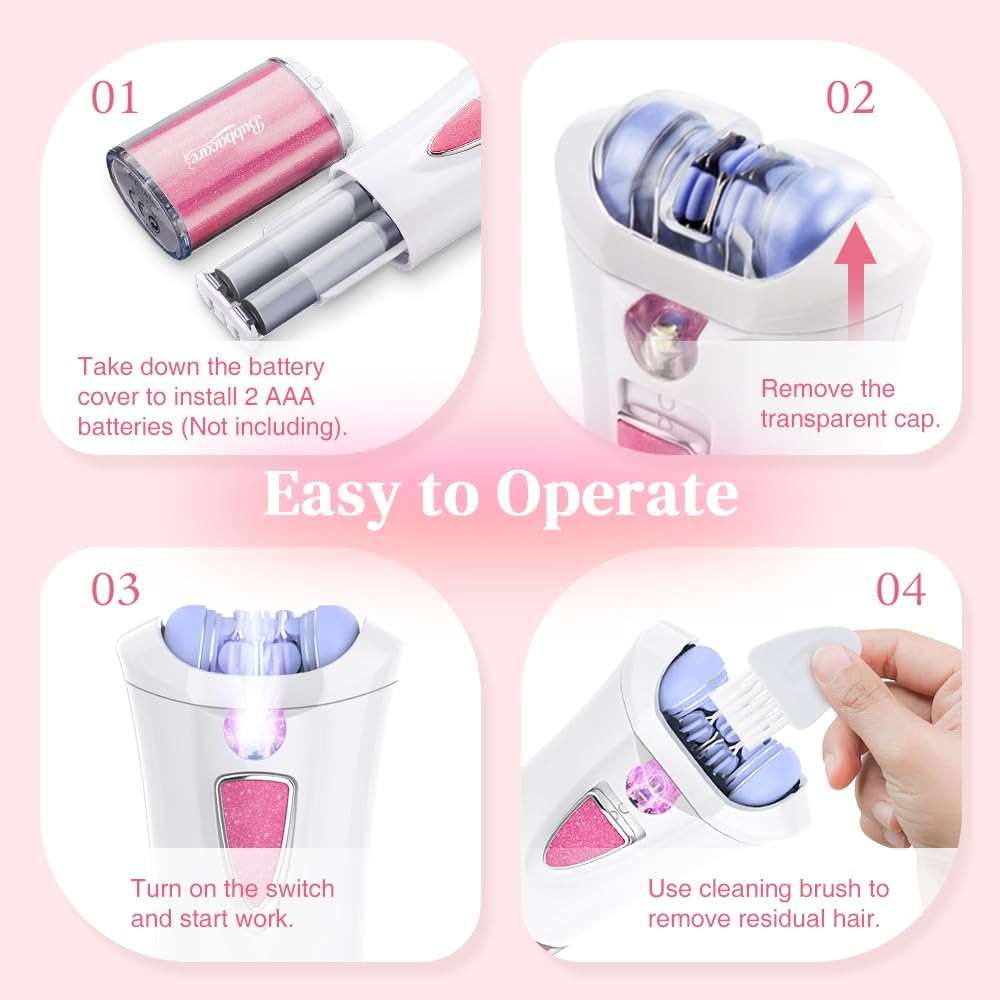 Facial Epilator Smooth Glide Epilator for Women Face Hair Remover Smooth Glide for Women Face Hair Removal Smooth Glide for Face Bikini Leg Arms - Image 5