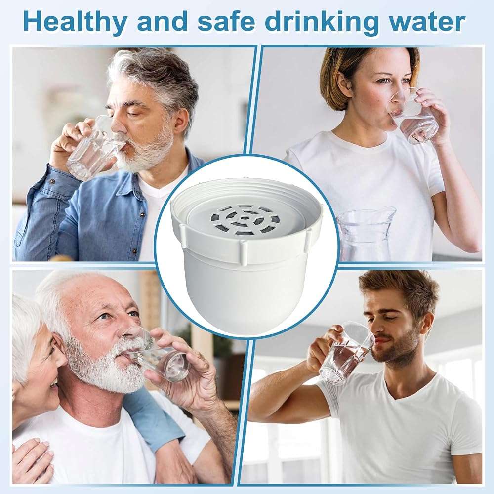 2-pack Water filtered Replacement Filter Compatible with Clearly filtered Water Pitcher 100-gallon service life 2 coconut shell activated carbon filters + 1 pre-rinse bag - Image 6