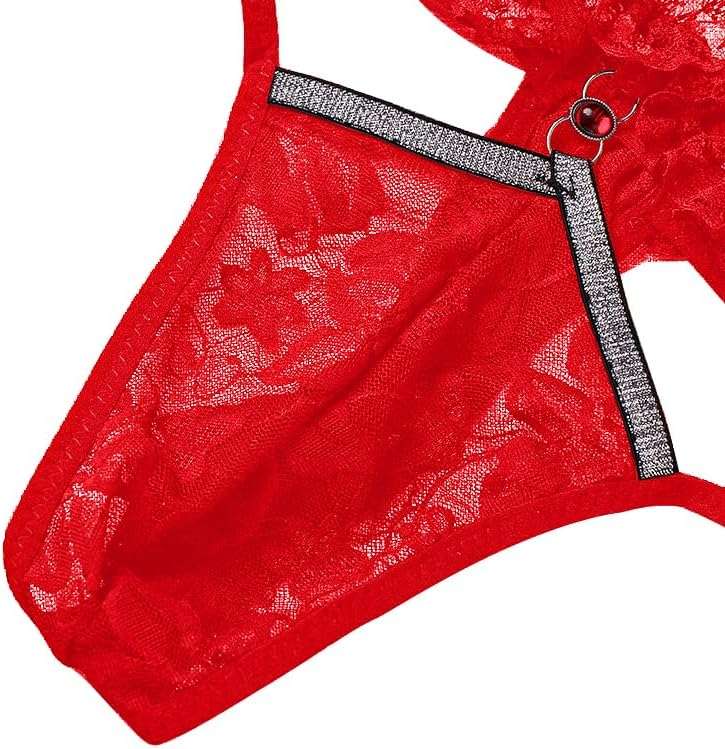 DKEGIFF Mens Lingerie Lace Sissy Panties Femboy For Cross Dressers | Feminine Underwear, Girly Thong, G string Male Outfit, One Size - Image 4