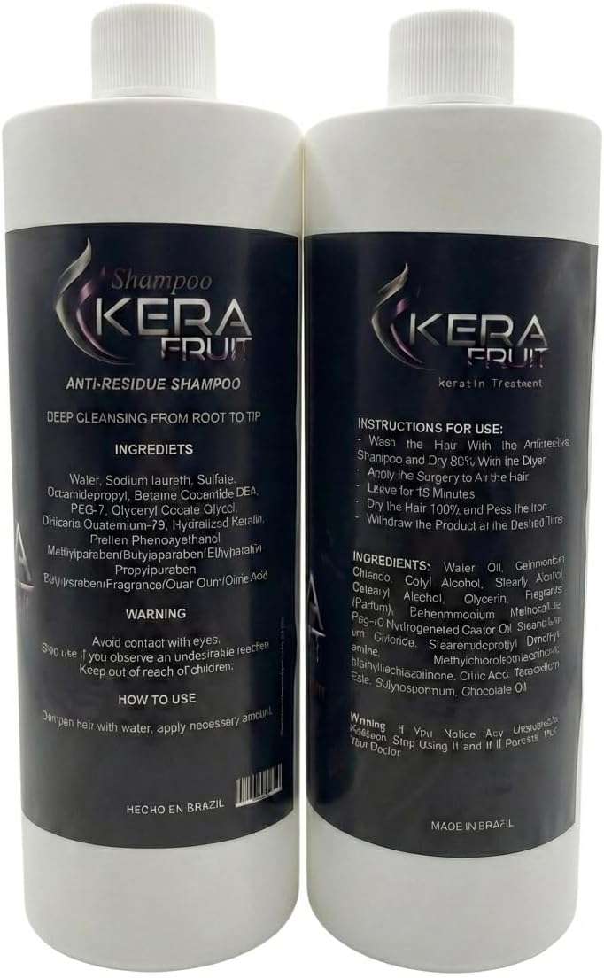 Kera Fruit Formaldehyde-Free Keratin Hair Treatment 16oz kit- for All Hair Types – Brazilian Blowout at Home, - Frizz Control & Repair for Sensitive Scalps - Cirugia Capilar Sin Formol Keratina - Image 2