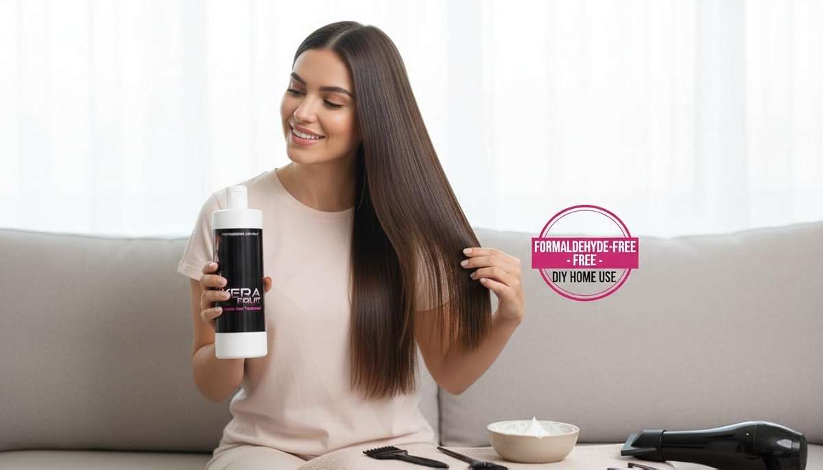 Kera Fruit Formaldehyde-Free Keratin Hair Treatment 16oz kit- for All Hair Types – Brazilian Blowout at Home, - Frizz Control & Repair for Sensitive Scalps - Cirugia Capilar Sin Formol Keratina - Image 4