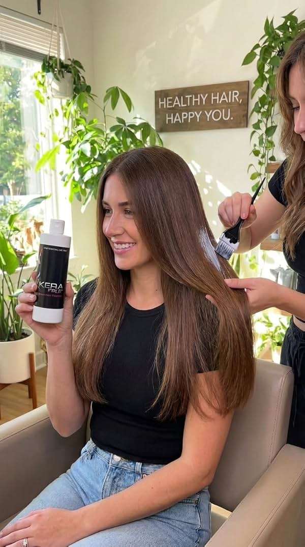 Kera Fruit Formaldehyde-Free Keratin Hair Treatment 16oz kit- for All Hair Types – Brazilian Blowout at Home, - Frizz Control & Repair for Sensitive Scalps - Cirugia Capilar Sin Formol Keratina - Image 5