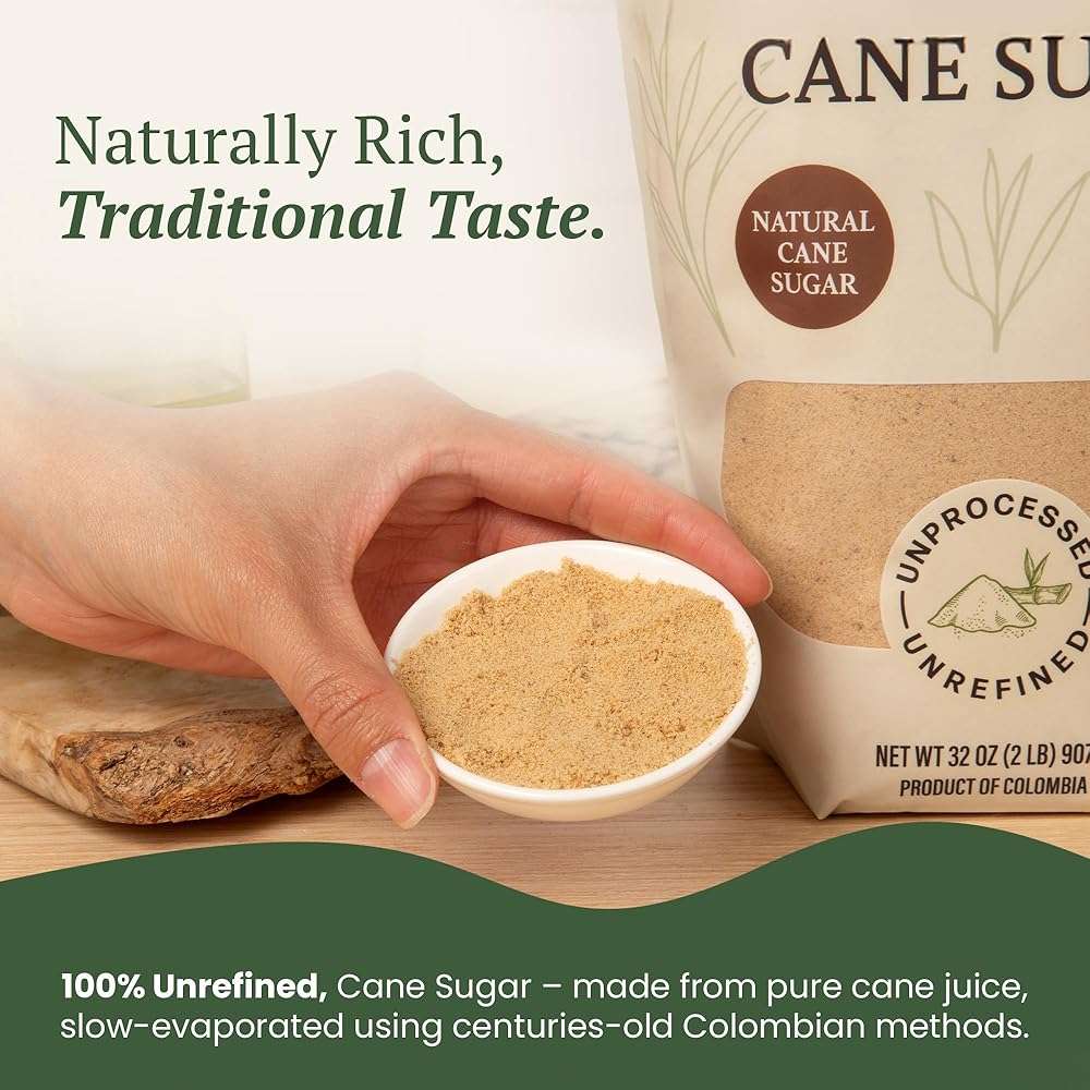 Dolca Panela – Unrefined Cane Sugar from Evaporated Cane Juice – Granulated Panela with Rich Caramel Flavor – 1:1 Replacement for Brown Sugar in Coffee, Tea & Baking - Image 3