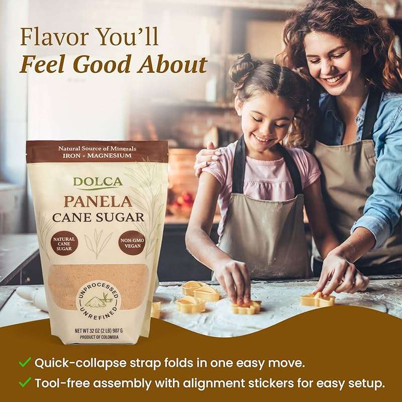 Dolca Panela – Unrefined Cane Sugar from Evaporated Cane Juice – Granulated Panela with Rich Caramel Flavor – 1:1 Replacement for Brown Sugar in Coffee, Tea & Baking - Image 4