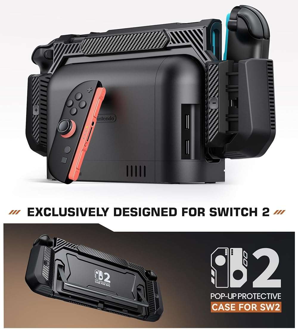 NinABXY Dockable Case for Nintendo Switch 2,[Exclusive Pop-up Joy-Con Quick Release][Military-Grade Protection][Stand Compatible] Switch 2 Protective Case with Ergonomic Grip, Hard Shell for Switch 2 - Image 7