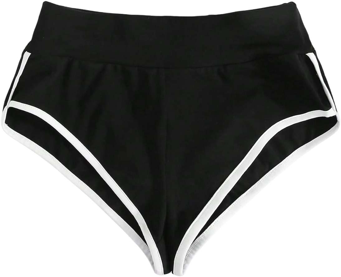 SHENHE Women's Workout Yoga Booty Shorts High Waist Retro Cheeky Dolphin Shorts - Image 1