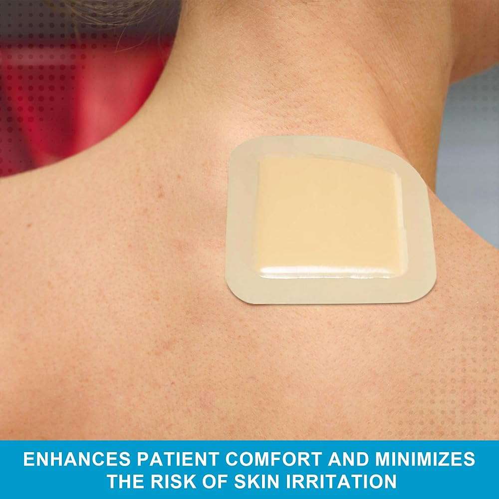 Medvance Hydrophilic Adhesive Wound Care Dressings - Waterproof Pressure Sore Care - Easy Apply Dressing for Wound Care - Wound Dressings for Burns (6"x6" Bandage, 4.1" x4.1' Wound Pad) (Box of 15) - Image 6