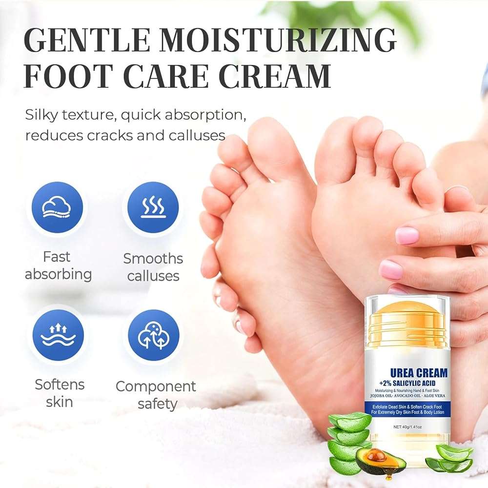 YAWOTA Hydrating and Anti-Cracking Foot Cream, Hydrating and Anti-Cracking Foot Cream for Dry Cracked Feet Knees Elbows Hands Hydrates, Smoothing Skin Women and Men (1) - Image 2