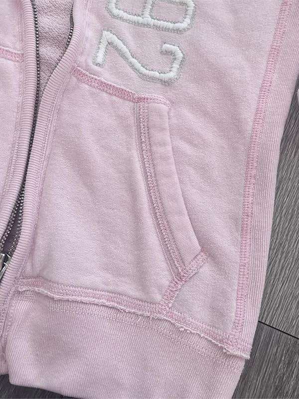RICHTRUE Y2k Fur Zip Up Hoodie Women Teen Girls 2000s Preppy Clothes Grunge Vintage Sweatshirt Fall Winter Streetwear Jacket(Medium) - Image 3