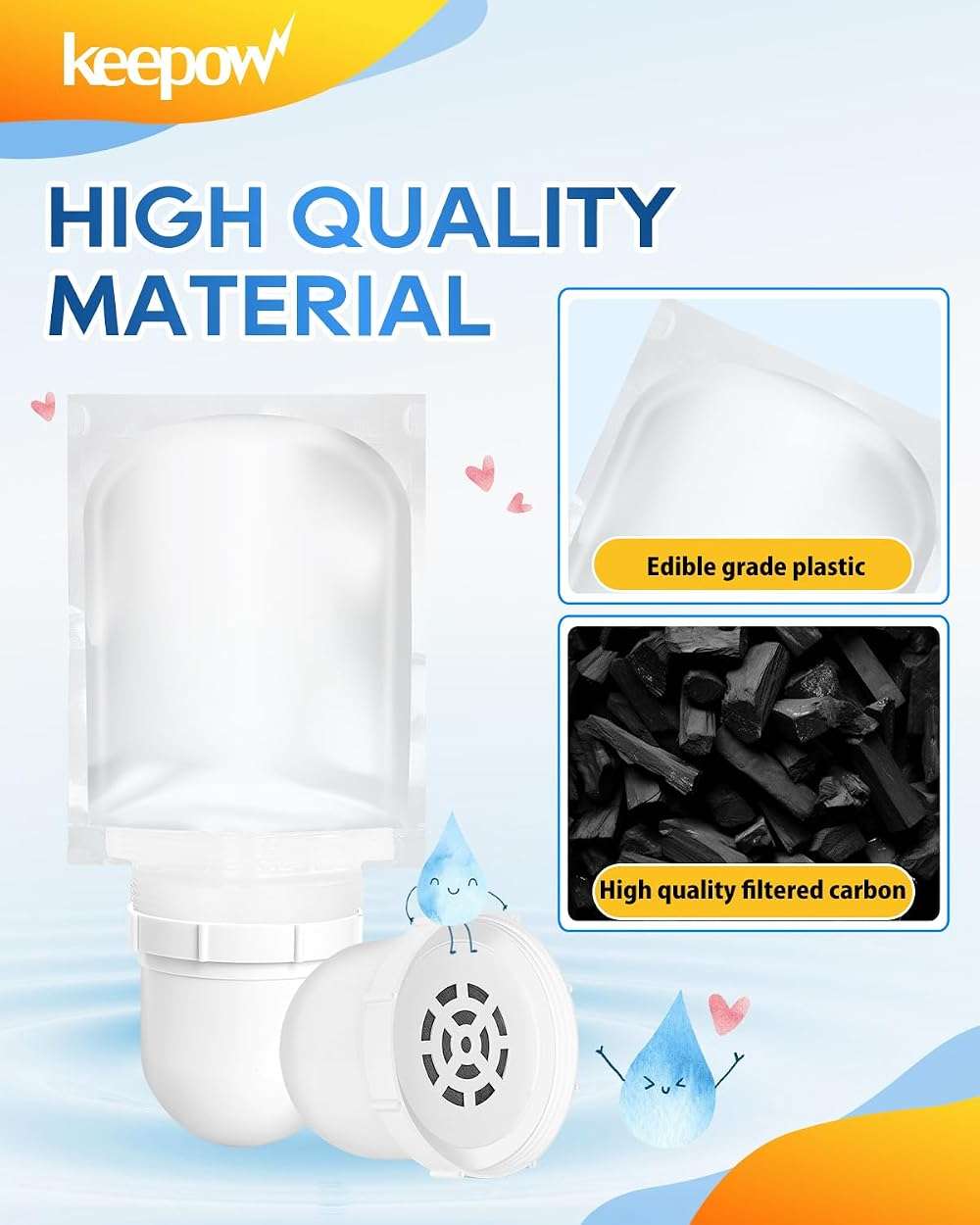 KEEPOW Filtered Replacement Filter Compatible with Clearly Filtered Water Filter Pitcher with Primer Bag, Last Up to 4 Months or 100 Gallons, 2 Pack - Image 5