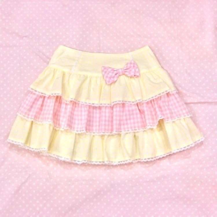Cute Clad Women Kawaii Y2k Lolita Mini Skirt Sweet Harajuku Bow Tie Multi-Layer Ruffles Pleated Skirts - Image 3