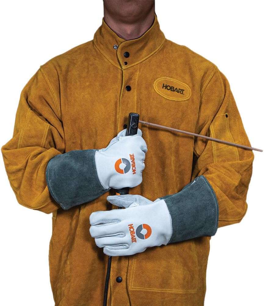 Hobart Heavy Duty MIG/Stick Welding Gloves for Men and Women - Heat Resistant Leather Welding Gloves with Kevlar Stitching - XL Size - Professional Welder Accessories & Equipment - Image 6