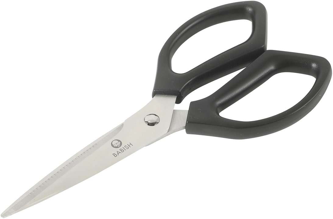 Babish All Purpose Heavy Duty Kitchen Shears Durable Stainless Steel 4 Inch Blade Scissors, Black - Image 1