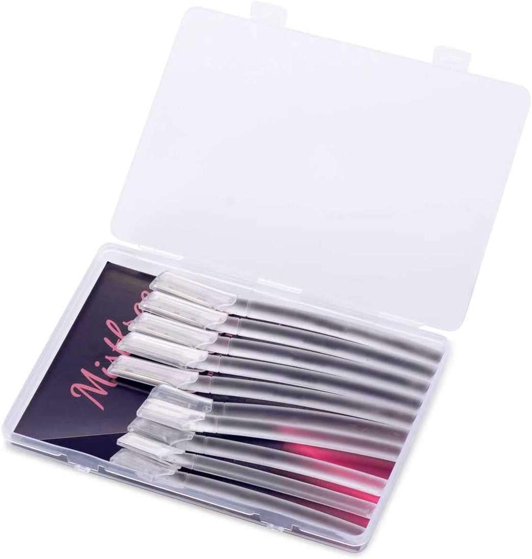 Mistfree Dermaplane Razor for Women Face, 10PCS Eyebrow Razors, Dermaplaning Tool with Storage Case, Professional Face Razors for Peach Fuzz Removal, Eyebrow Shaping, Smooth Skin & Gentle Exfoliation - Image 2