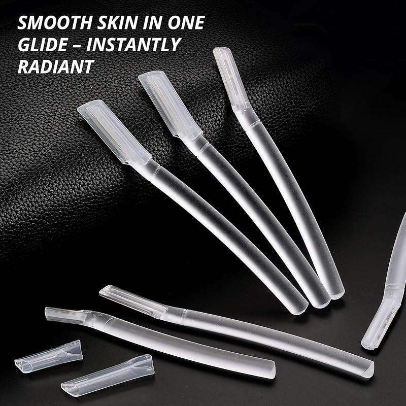 Mistfree Dermaplane Razor for Women Face, 10PCS Eyebrow Razors, Dermaplaning Tool with Storage Case, Professional Face Razors for Peach Fuzz Removal, Eyebrow Shaping, Smooth Skin & Gentle Exfoliation - Image 3