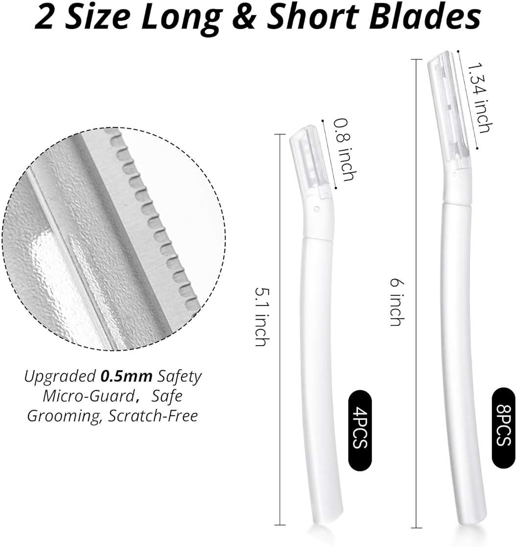 Mistfree Dermaplane Razor for Women Face, 10PCS Eyebrow Razors, Dermaplaning Tool with Storage Case, Professional Face Razors for Peach Fuzz Removal, Eyebrow Shaping, Smooth Skin & Gentle Exfoliation - Image 4