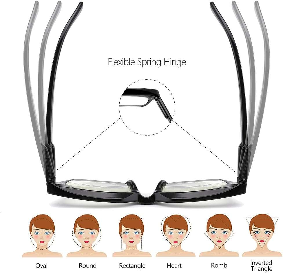 ZXYOO 3 Pack Oversize Square Design Reading Glasses for Women, Blue Light Blocking Computer Reader - Image 3