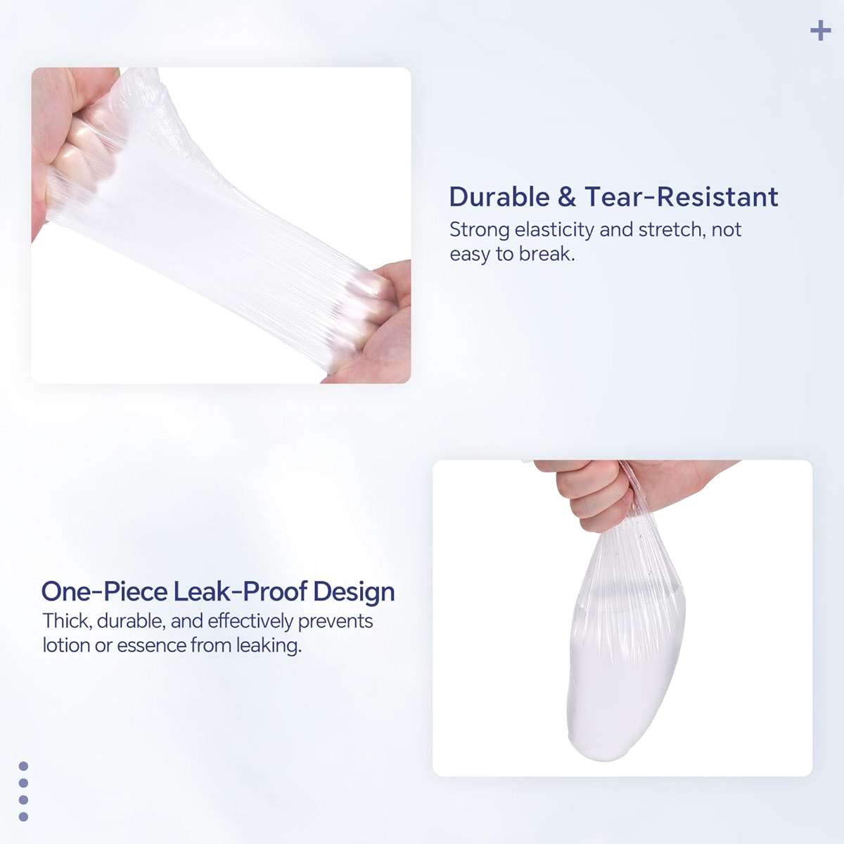 KAZIPOP 200PCS Plastic Foot Covers Clear Foot Mask Socks with Stickers Leak-Proof Disposable Foot Masks for Pedicure & Foot Care Moisturizing - Image 5