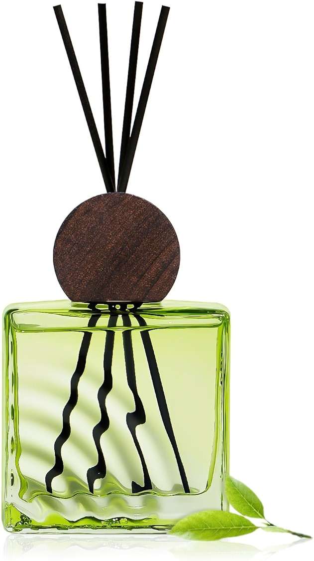 6.76 oz Green Tea Scent Diffusers with 8 Fiber Sticks,200ml Reed Diffuser for Bathroom Room Air Freshener, Last up for 40 Days - Image 7