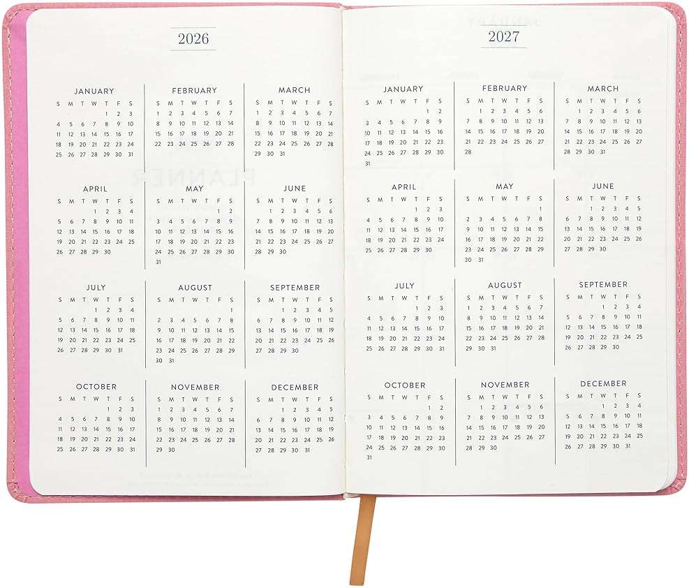 WORLD TRAVELER 2026 Planner - Weekly and Monthly Planner - 6x8 Planning Notebook & Calendar Agenda with Pen, Pink Textured - Image 6