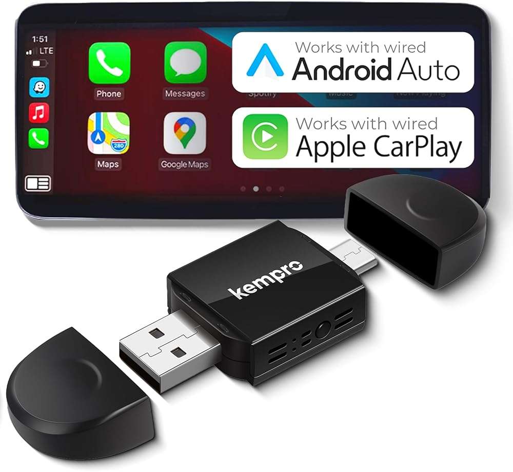 Kempro Wireless CarPlay & Android Auto Adapter, 2026 Upgraded Chipset, 2-in-1 Plug & Play Dongle, Wired to Wireless Converter, USB-A/USB-C, Auto Connect, iPhone iOS 10+ Android 11+, Cars 2016+ - Image 6
