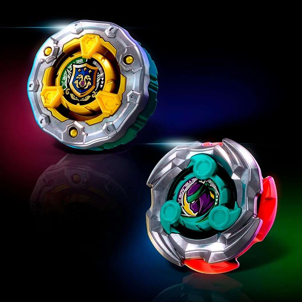 Beyblade X Sneak Attack Battle Set with Beystadium Arena, Rampart Aegis GB & Cutter Shinobi LF, 2 Right-Spinning Takara Tomy Battling Tops Game Toys, 2 Launchers, Ages 8+ - Image 4