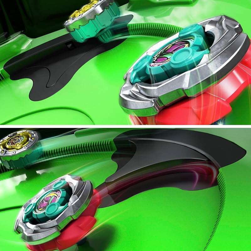 Beyblade X Sneak Attack Battle Set with Beystadium Arena, Rampart Aegis GB & Cutter Shinobi LF, 2 Right-Spinning Takara Tomy Battling Tops Game Toys, 2 Launchers, Ages 8+ - Image 6
