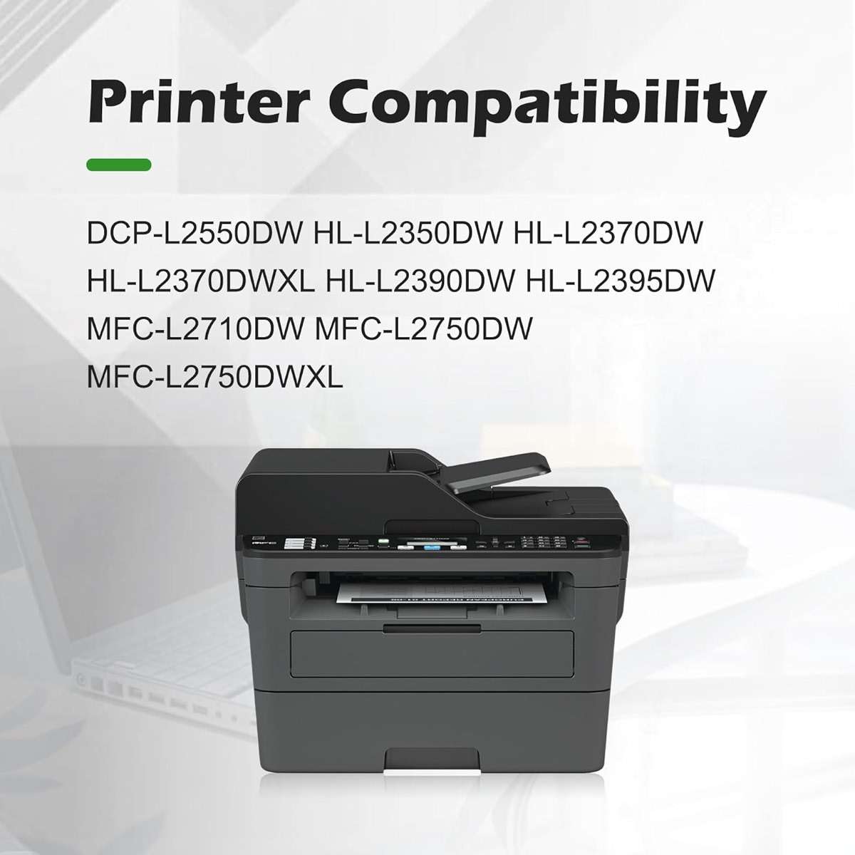 Remanufactured TN770 TN760 TN730 Replacement for Brother TN 770 TN 760 TN 730 Toner Cartridges Use with MFC-L2750DW MFC-L2710DW HL-L2350DW HL-L2395DW HL-L2370DW DCP-L2550DW Printer Black 2 Pack - Image 2