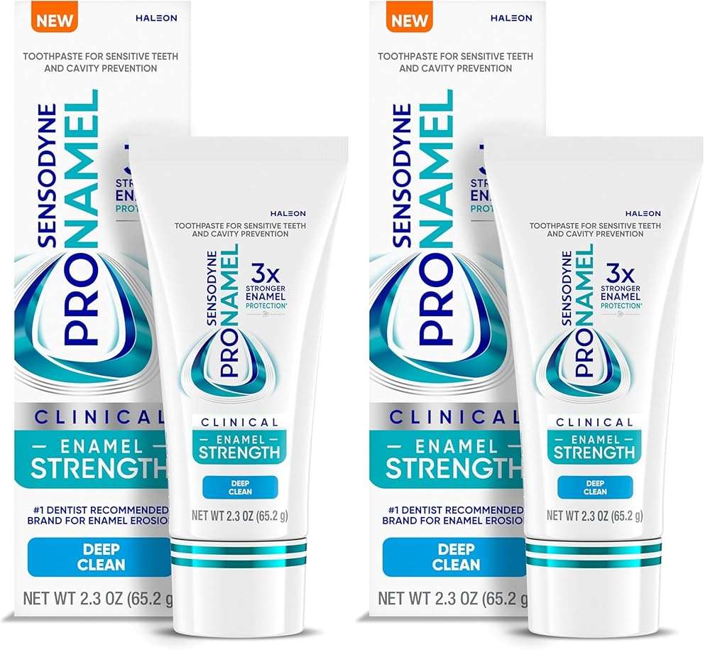SENSODYNE PRONAMEL Clinical Enamel Strength Toothpaste, Deep Clean, 2.3 oz (Pack of 2) - Image 1