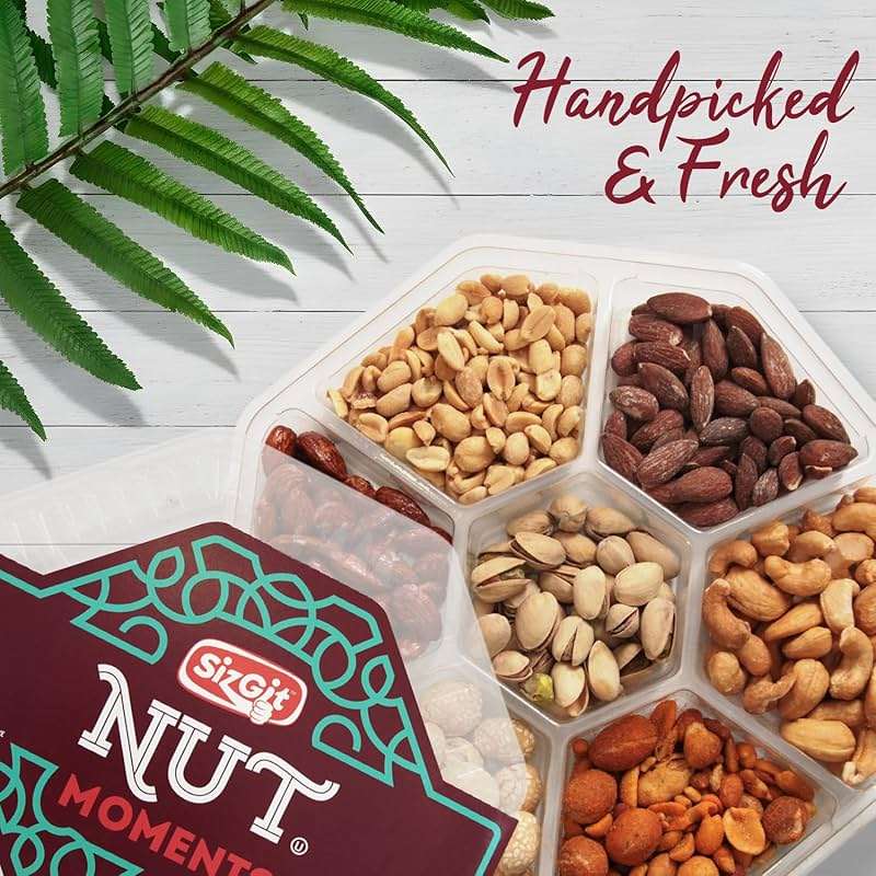 Fathers Day Nut Gift Baskets, 26oz Mixed Nut Gift Box of 7 Sectional Platter, Ideal Nut Assortment for Holidays, Birthdays, Celebrations, Anniversaries, Mens Gift Basket. - Image 5