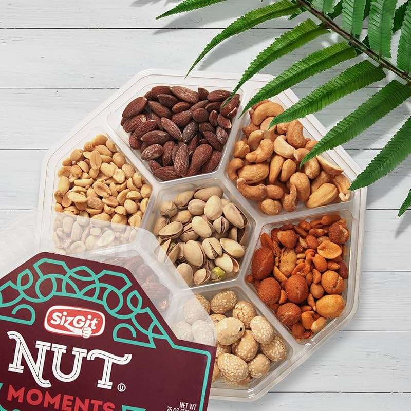 Fathers Day Nut Gift Baskets, 26oz Mixed Nut Gift Box of 7 Sectional Platter, Ideal Nut Assortment for Holidays, Birthdays, Celebrations, Anniversaries, Mens Gift Basket. - Image 9