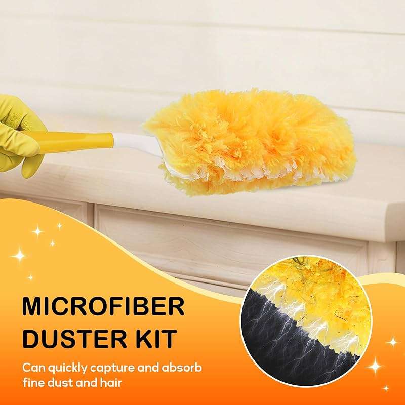 SetSail 30 Count Duster Refills for Swiffer Duster with 1 Handle Dusters for Cleaning Disposable Duster Refill Multi Surface 360 Duster Cleaner Kit for Ceiling Fan, Blind, Furniture - Image 5
