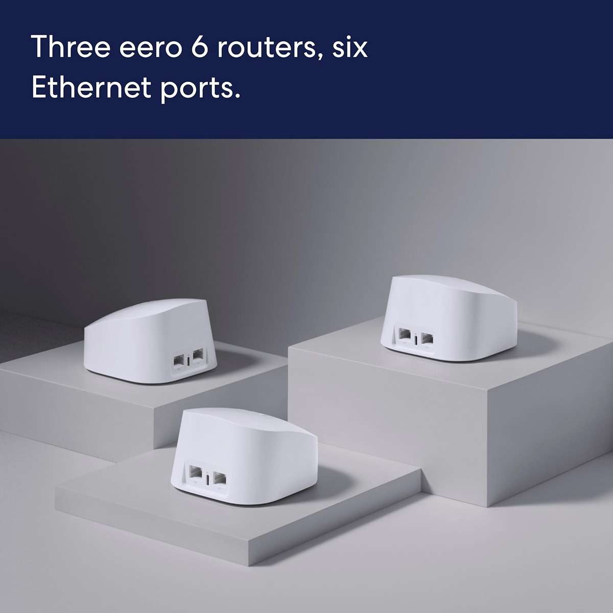 Amazon eero 6 mesh wifi system - Supports speeds up to 900 mbps, Coverage up to 4,500 sq. ft., Connect 75+ Devices, 3-pack (3 routers) - Image 6