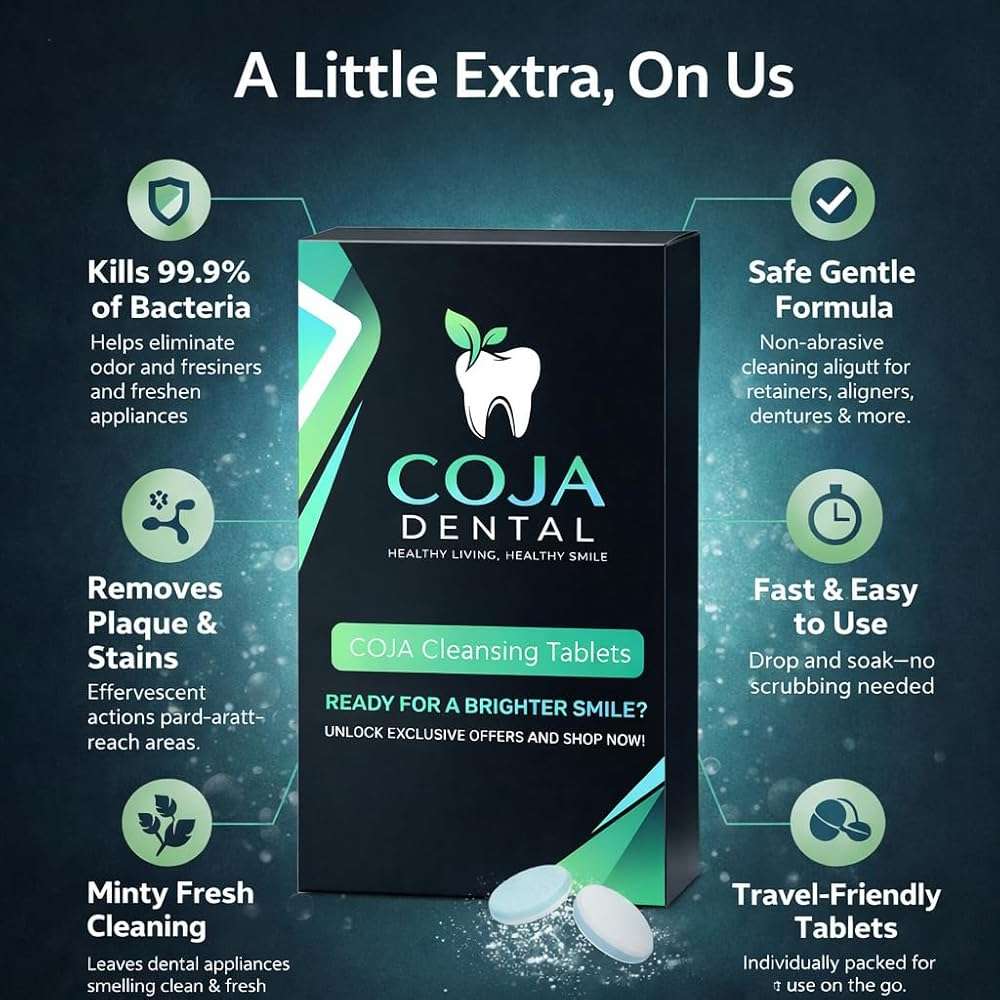 COJA Dental Cleansing Pod PRO + UV | Rechargeable Ultrasonic Retainer Cleaner Machine | 48kHz Ultrasonic Dental Pod for Mouthguard, Dentures & Aligners | 3 Cleaning Modes | Tablets Included - Image 7