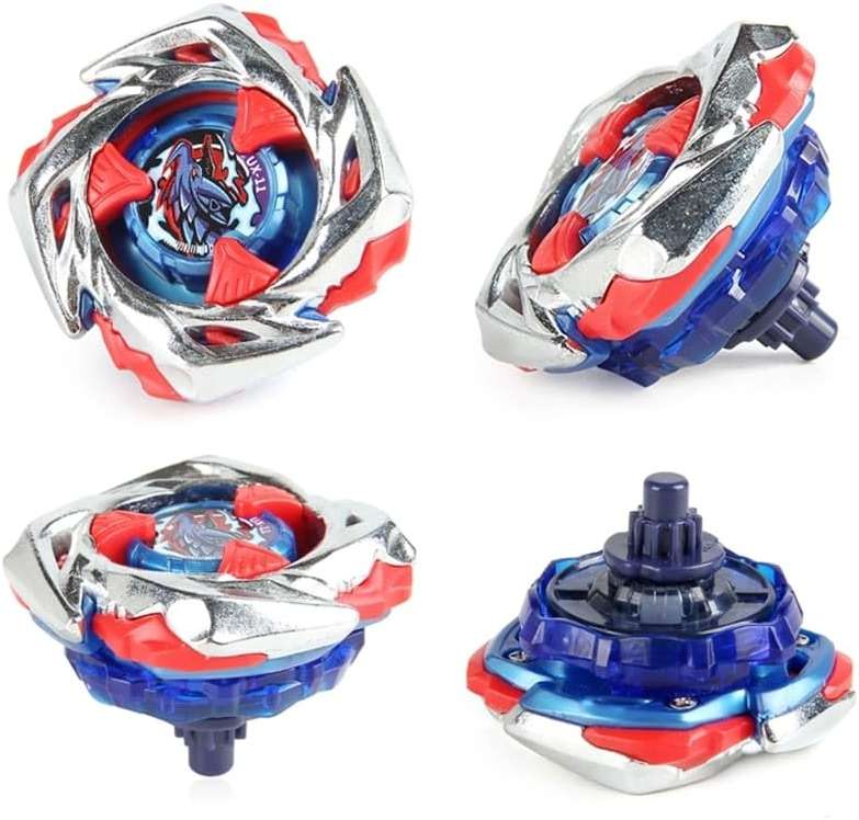 Cunjxtan Battle Burst Spinning Tops Set 6 Metal Fusion Gyro Tops & 2 Two-Way Launcher Grips for Kids, Boys Ages 6-12 Battling Arena Game Toys Gift for Birthday (CA01-6BB) - Image 3