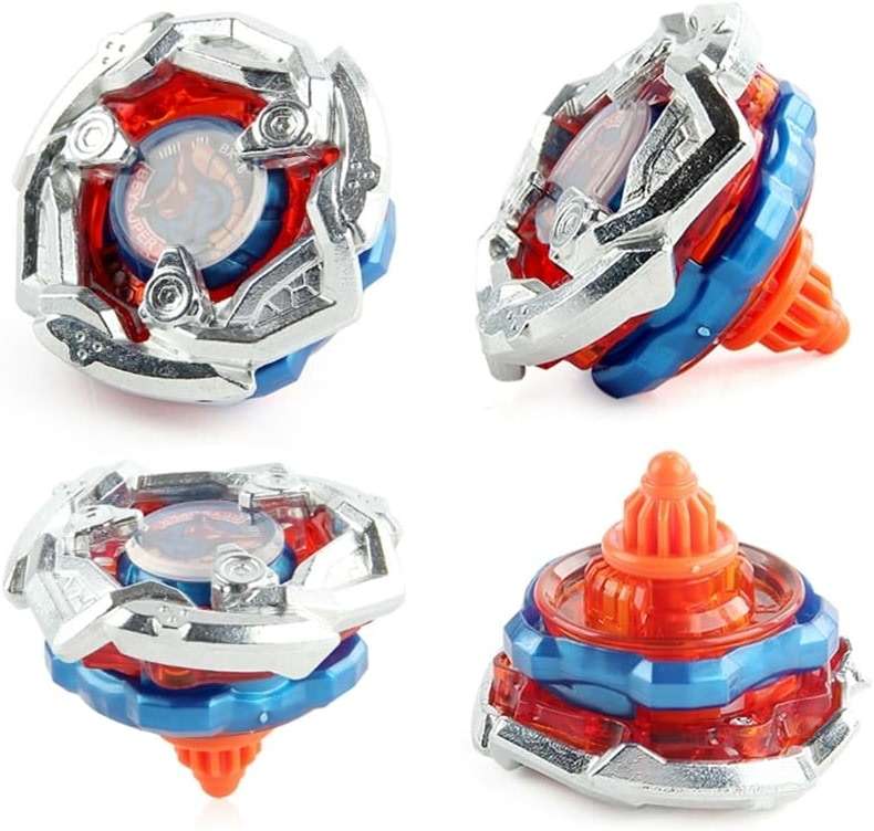 Cunjxtan Battle Burst Spinning Tops Set 6 Metal Fusion Gyro Tops & 2 Two-Way Launcher Grips for Kids, Boys Ages 6-12 Battling Arena Game Toys Gift for Birthday (CA01-6BB) - Image 6