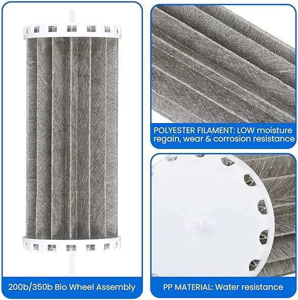 Deckaura Bio Wheel Aquarium Filter, Compatible with Marineland Penguin 200B 350B, PRBW2350B, 4 Packs - Image 4