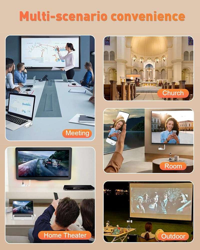 2026 Upgraded Type-C Wireless HDMI Transmitter & Receiver Kit 328FT/100M, 4K Input to 1080P@60Hz Output, Plug&Play, 5.8G+2.4G Video Audio from Phone/Tablet/Laptop/PC to Monitor/Projector/TV Box - Image 8
