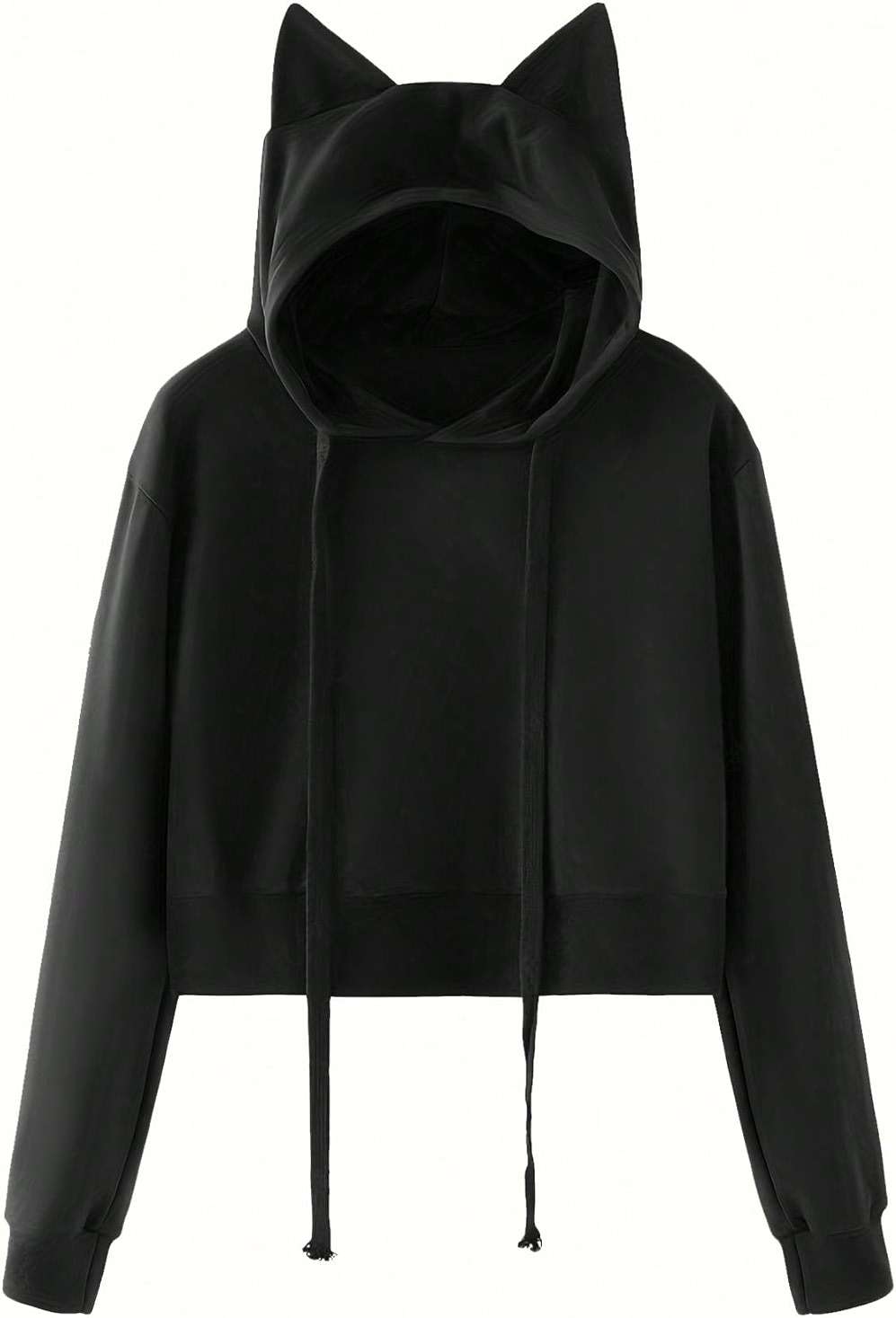 SHENHE Women's Cat Ear Hoodies Long Sleeve Pullover Sweatshirt Cute Crop Top - Image 2