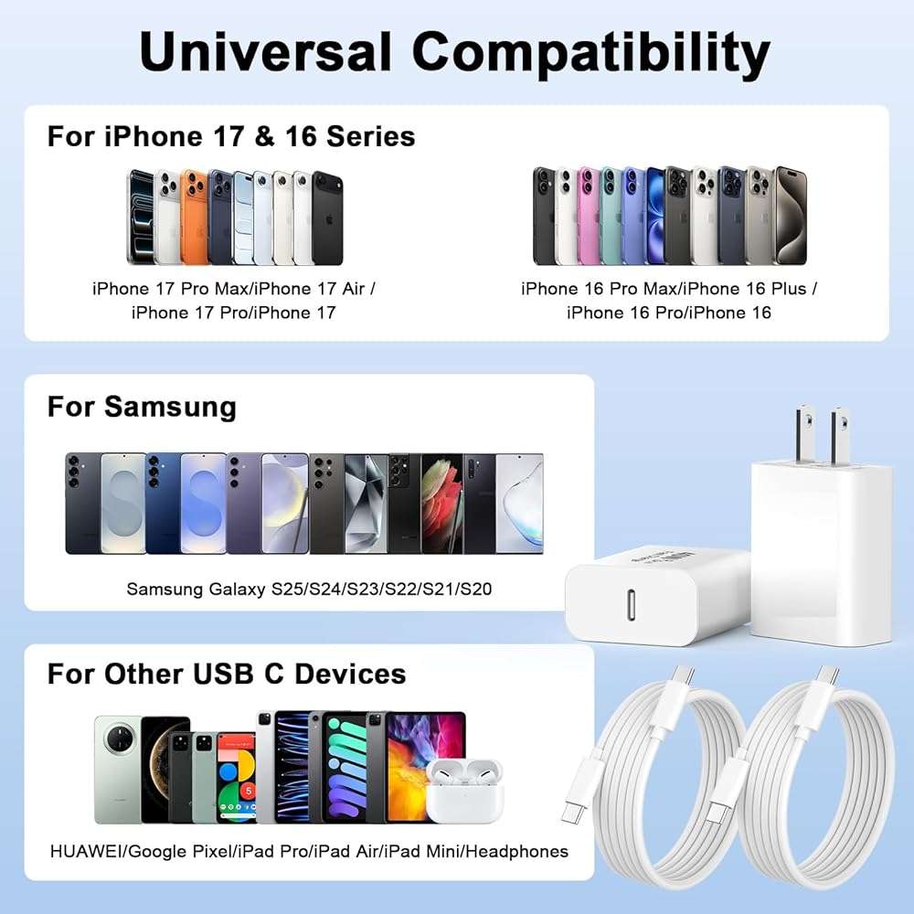 [Apple MFi Certified] USB C to USB C Charging Cable 10ft,60W iPhone 17 16 15 Charging Fast Charging Cord,Long Type C to C Fast Charging Cord for iPhone 17/17 Pro Max/17 Air/16/15/Pro/Plus,iPad - Image 4