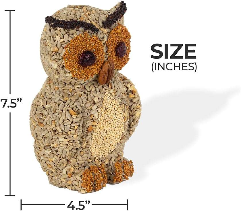 Handmade Owl Bird Feeder – 100% Edible - Gift for Bird Lovers and Watchers. - Image 2