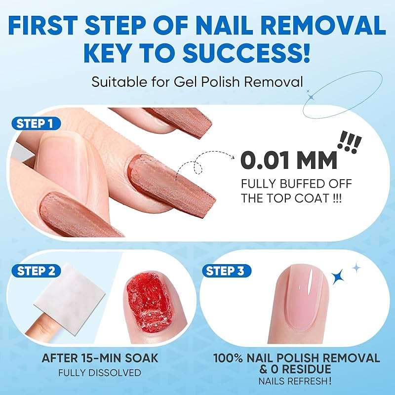 OAKDOLCHE Extra Large Nail Polish Remover Pads(12×12cm), Acetone-free Nail Polish Remover Wipes, Easily & Quickly, Professional Individually Wrapped Wet Wipes for Home & Salon Supplies, 40 PCS - Image 6