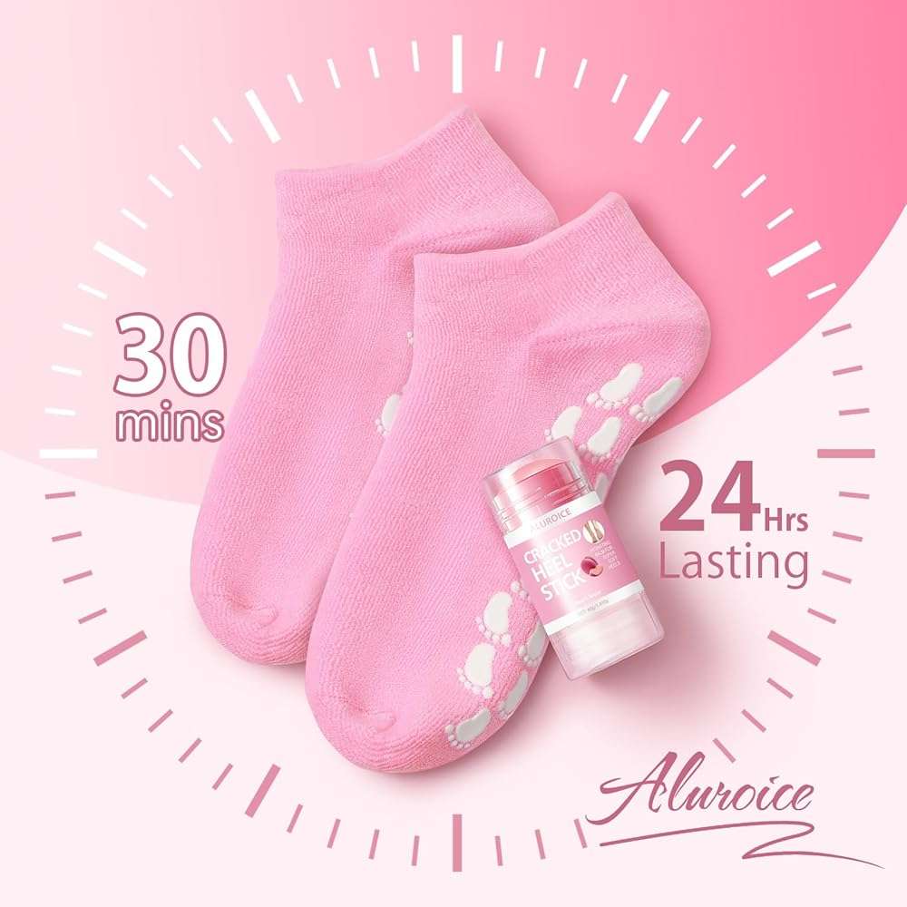 Silicone Moisturizing Socks with Foot Cream- 2 in 1 Gel Socks & Foot Cream for Dry Feet, Foot Care Moisturizing Socks for Dry Cracked Feet Women - Image 5
