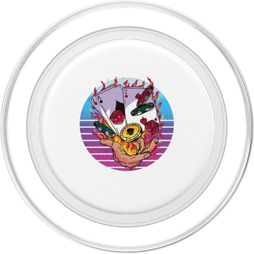 Gambling Poker Blackjack high-Stakes Adrenaline Cards dice PopSockets PopGrip for MagSafe - Image 2