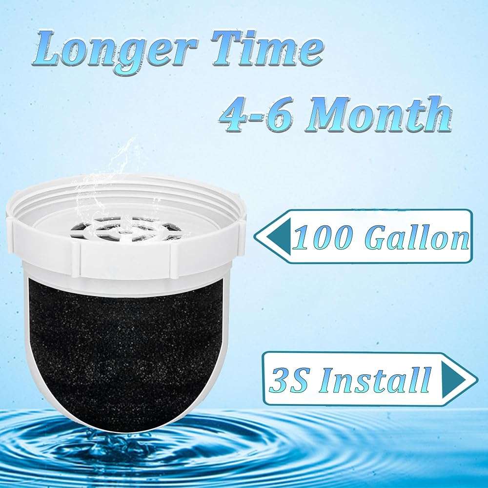 2026 Second Generation Water Pitcher Replacement Filter Compatible with Clearly Filtered Water Filter Pitcher, Delicate Texture 100-Gallon Long-Life Filter Removes Fluoride Chlorine Lead and Odors(2) - Image 4
