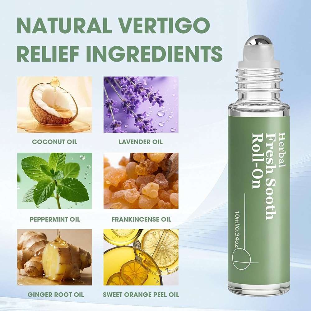 Vertigo Ease Roll On, 2PCS Vertigo Anti-Dizzy Roll-On, Fast-Acting Essential Oils with Natural Ingredients Outdoor and Everyday Portable Use - Image 4