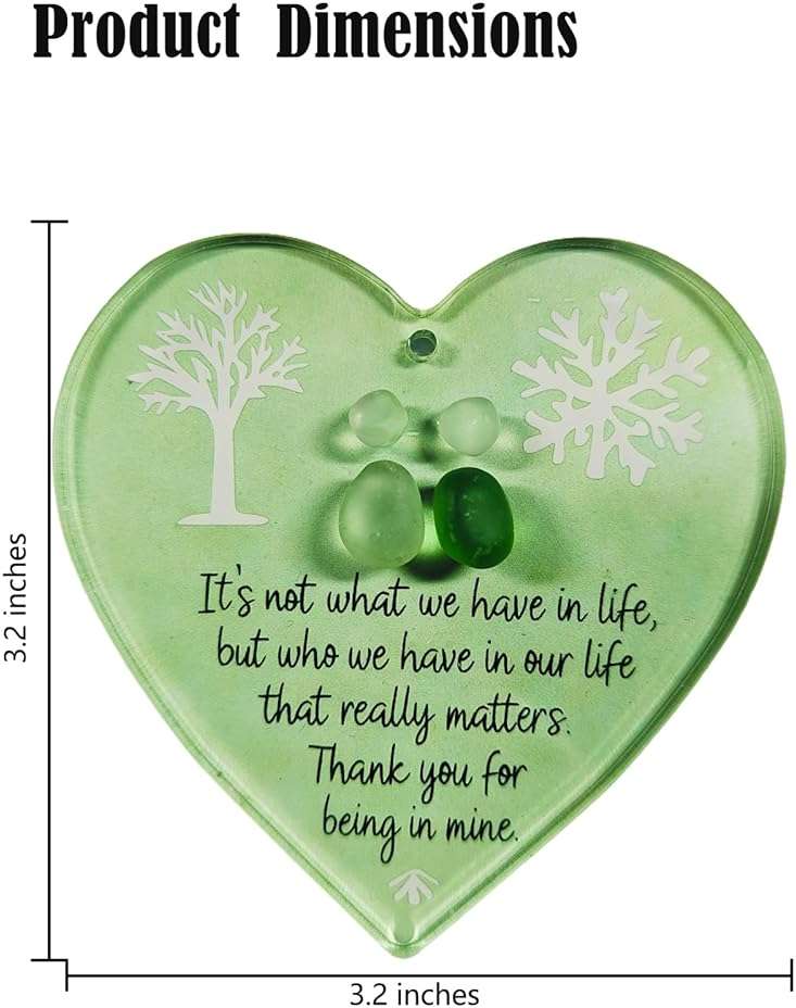 Heart-Shaped Ornaments Sea Glass Pendant - Elegant Sea Glass Ornaments for Holiday Decor, Handcrafted Artisan Jewelry, for Loved Ones, Unique Charm Design (style3) - Image 3