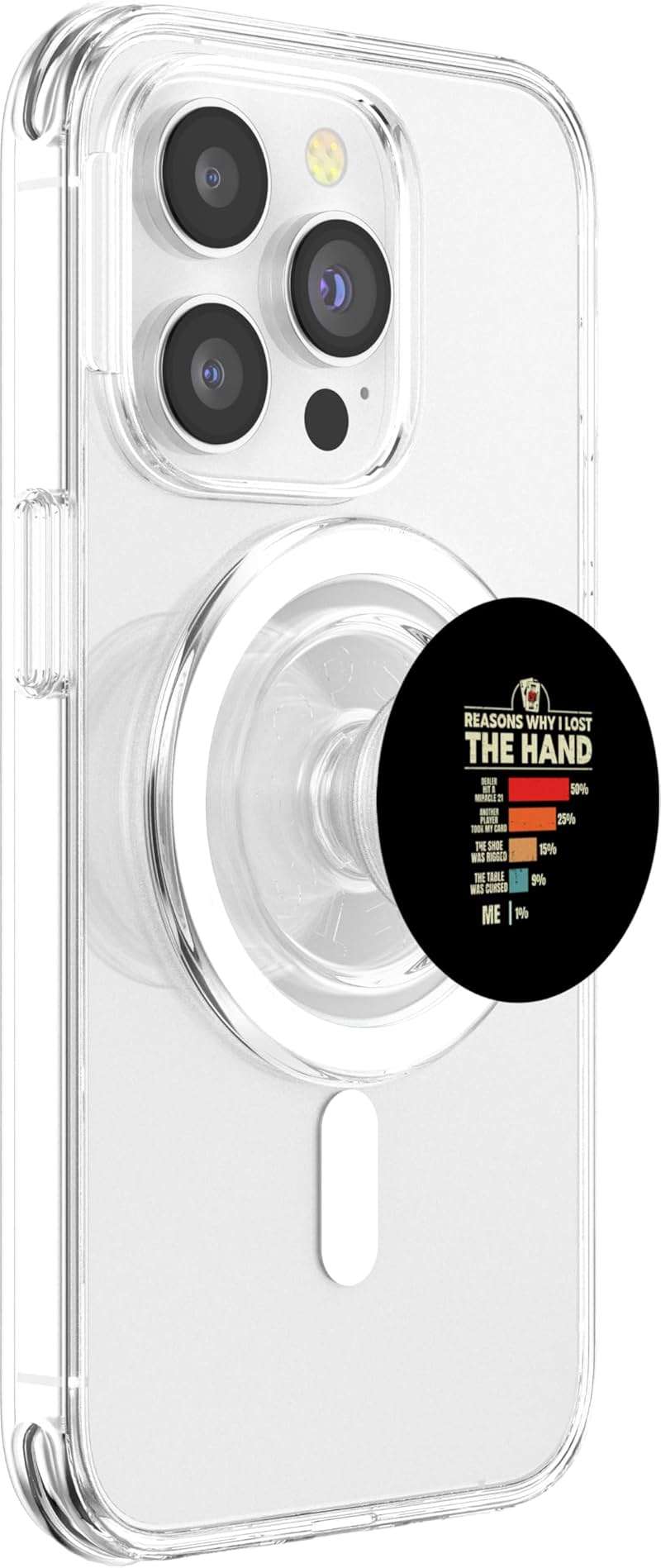 Blackjack Reasons why i Lost The Hand Funny Casino Card Game PopSockets PopGrip for MagSafe - Image 4