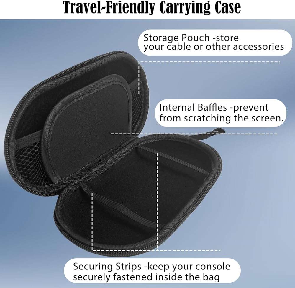 JDGPOKOO 10 in 1 Accessories Kit for PS Vita 1000, Carrying Case for PSV 1000, Protective Case, Front and Back Screen Protectors, and 6Pcs Thumb Grip Caps, for PlayStation Vita 1000/PCH-1000 ONLY - Image 2